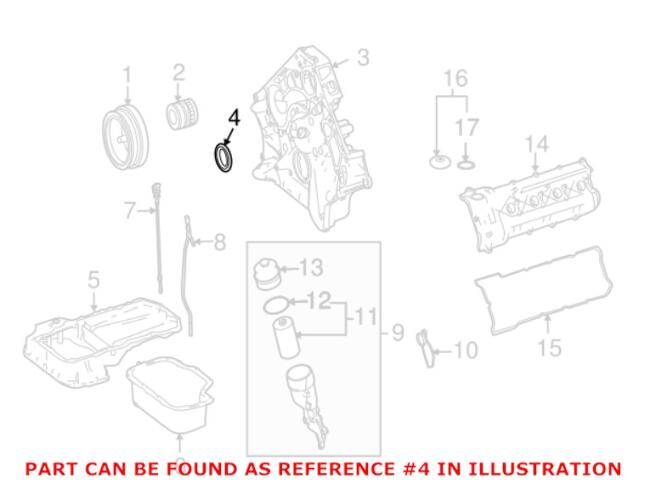 Mercedes Timing Cover Seal 0149971746